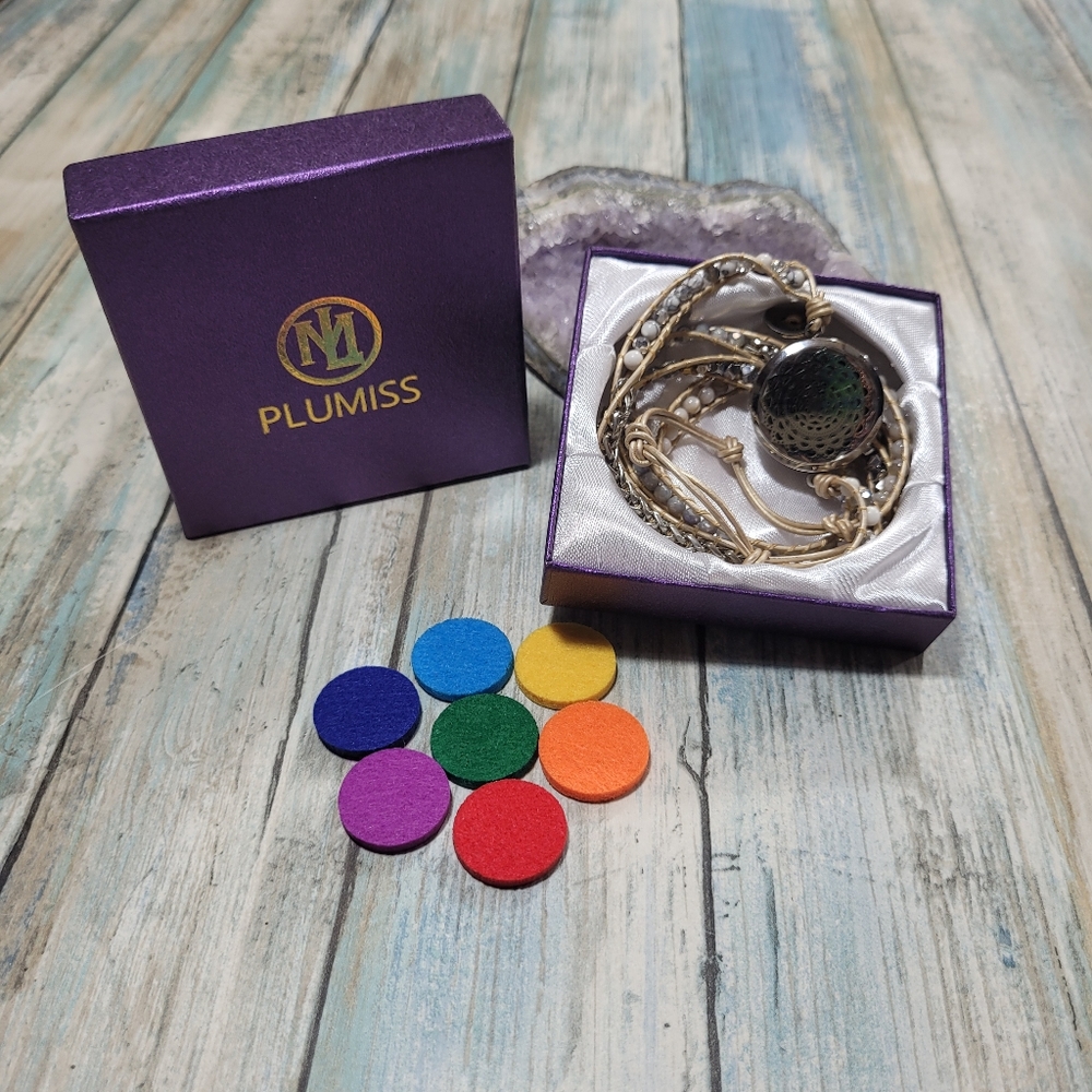 Plumiss Aroma Diffuser Wrap Bracelet.
